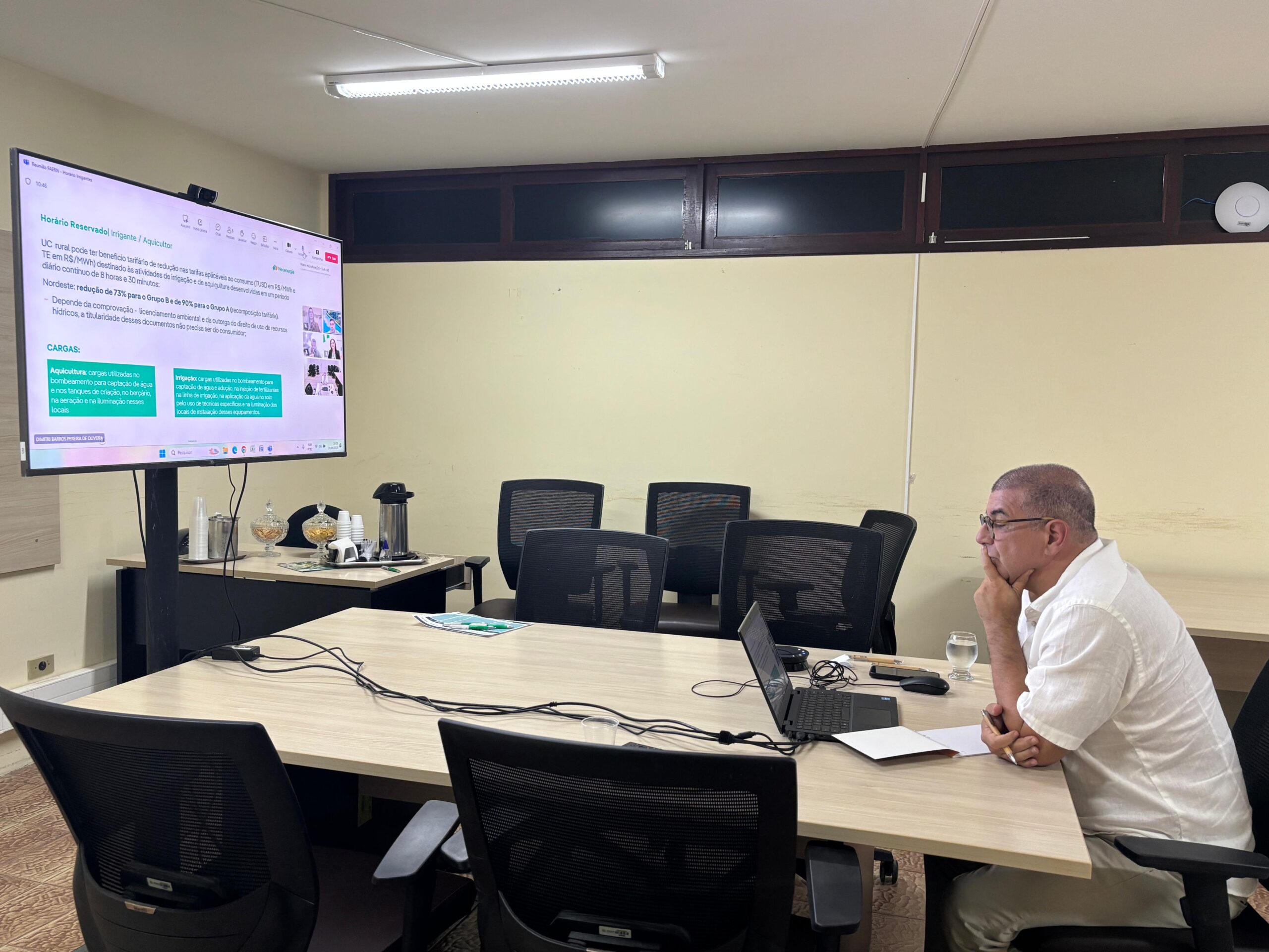 Faern/Senar avança em discussão com Neoenergia Cosern sobre a flexibilização do horário do irrigante